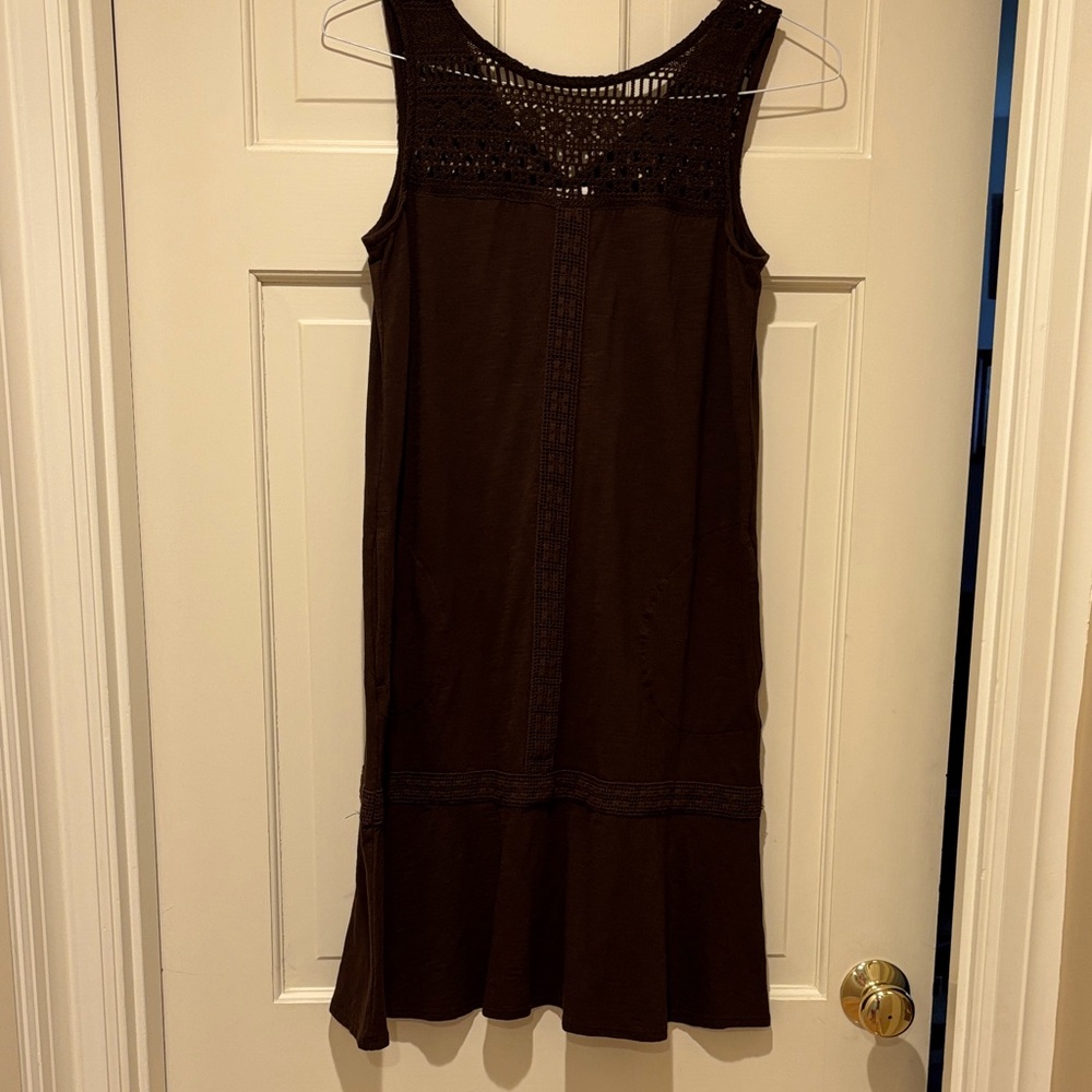J Jill sleeveless dress with crochet detail.